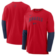 Los Angeles Angels Nike Authentic Collection Player Dri-FIT Lightweight Pullover - Red/Navy - Nike Discount