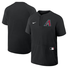 Arizona Diamondbacks Nike Authentic Collection Raglan Short Sleeve Windshirt - Black - Nike on Sale