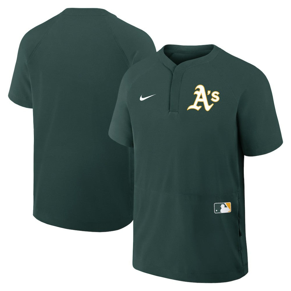 Athletics Nike Authentic Collection Raglan Short Sleeve Windshirt - Green - Nike Online