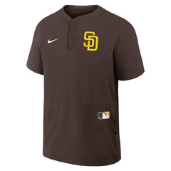 San Diego Padres Nike Authentic Collection Raglan Short Sleeve Windshirt - Brown - Nike on Sale