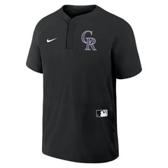 Colorado Rockies Nike Authentic Collection Raglan Short Sleeve Windshirt - Black - Nike Sale