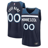 Minnesota Timberwolves Fastbreak Custom Jersey Icon Edition Navy | Fanatics US