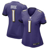 Nike Number 1 Bride Baltimore Ravens Women's Game Jersey Purple