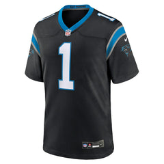 Nike Number 1 Groom Carolina Panthers Game Jersey Black