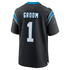 Nike Number 1 Groom Carolina Panthers Game Jersey Black