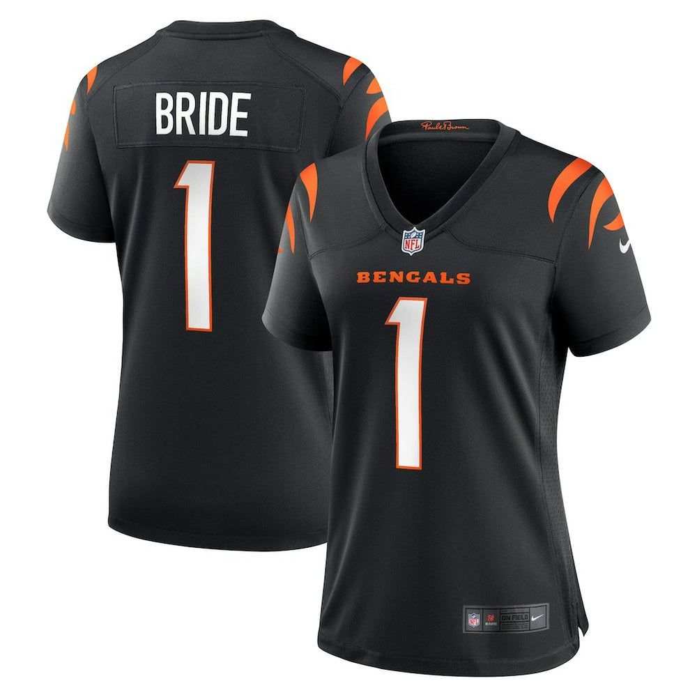 Nike Number 1 Bride Cincinnati Bengals Women's Game Jersey Black