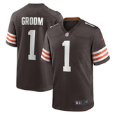 Nike Number 1 Groom Cleveland Browns Game Jersey Brown