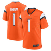 Nike Number 1 Groom Denver Broncos Game Jersey Orange
