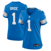 Nike Number 1 Bride Detroit Lions Women's Game Jersey Blue