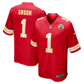 Nike Number 1 Groom Kansas City Chiefs Game Jersey Red