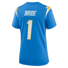 Nike Number 1 Bride Los Angeles Chargers Women's Game Jersey Powder Blue