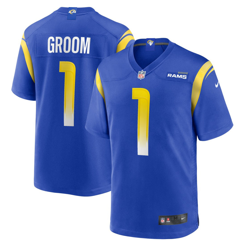 Nike Number 1 Groom Los Angeles Rams Game Jersey Royal