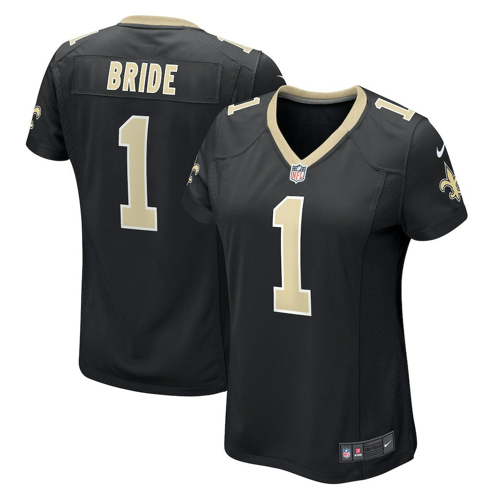 Nike Number 1 Bride New Orleans Saints Women's Game Jersey Black