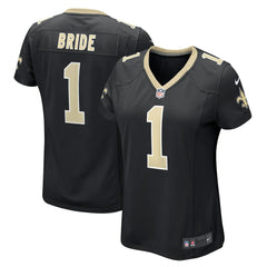 Nike Number 1 Bride New Orleans Saints Women's Game Jersey Black