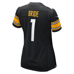 Nike Number 1 Bride Pittsburgh Steelers Women's Game Jersey Black