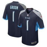 Nike Number 1 Groom Tennessee Titans Game Jersey Navy