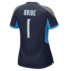 Nike Number 1 Bride Tennessee Titans Women's Game Jersey Navy