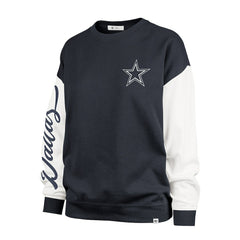 47 brand Dallas Cowboys '47 Women's Double Header Rise Andie Pullover Sweatshirt Blue