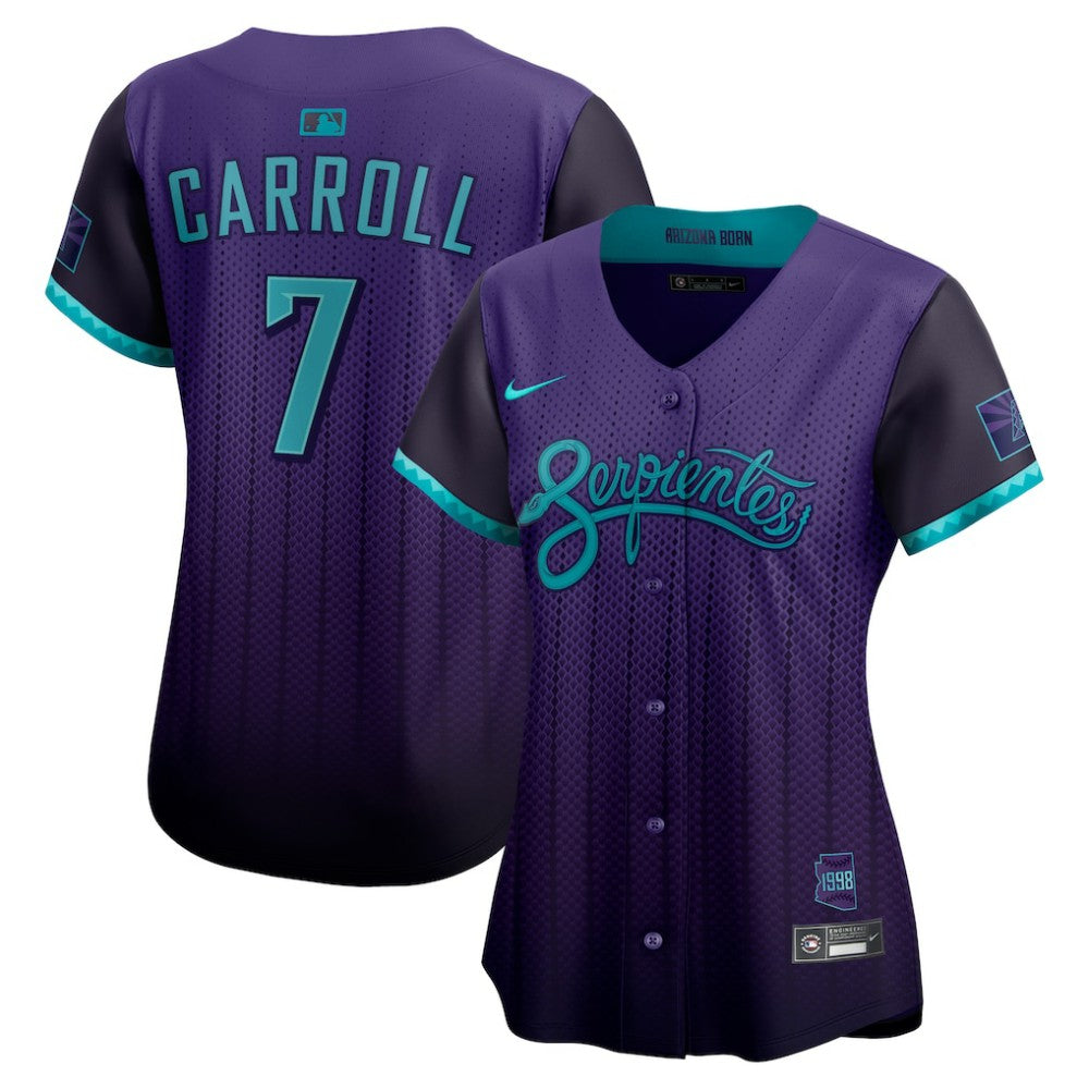 Corbin Carroll Arizona Diamondbacks Nike Women's 2025 City Connect Limited Player Jersey - Purple - Nike on Sale
