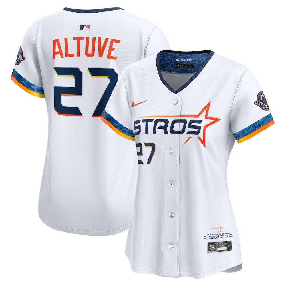 Jose Altuve Houston Astros Nike Women's 2025 City Connect Limited Jersey - White - Nike Discount