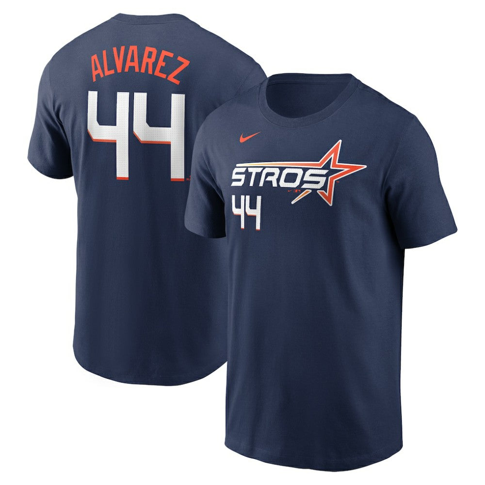 Yordan Alvarez Houston Astros Nike 2025 City Connect Fuse Name & Number T-Shirt - Navy - Nike Online