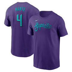 Ketel Marte Arizona Diamondbacks Nike 2025 City Connect Fuse Name & Number T-Shirt - Purple - Nike on Sale