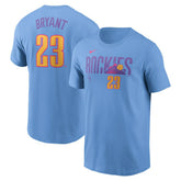 Kris Bryant Colorado Rockies Nike 2025 City Connect Fuse Name & Number T-Shirt - Light Blue - Nike Discount