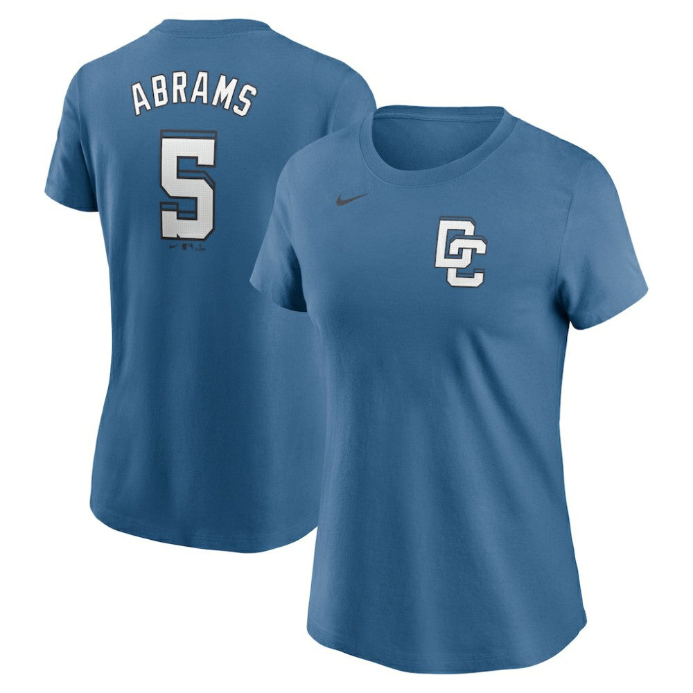 CJ Abrams Washington Nationals Nike Women's 2025 City Connect Fuse Name & Number T-Shirt - Blue - Nike Sale
