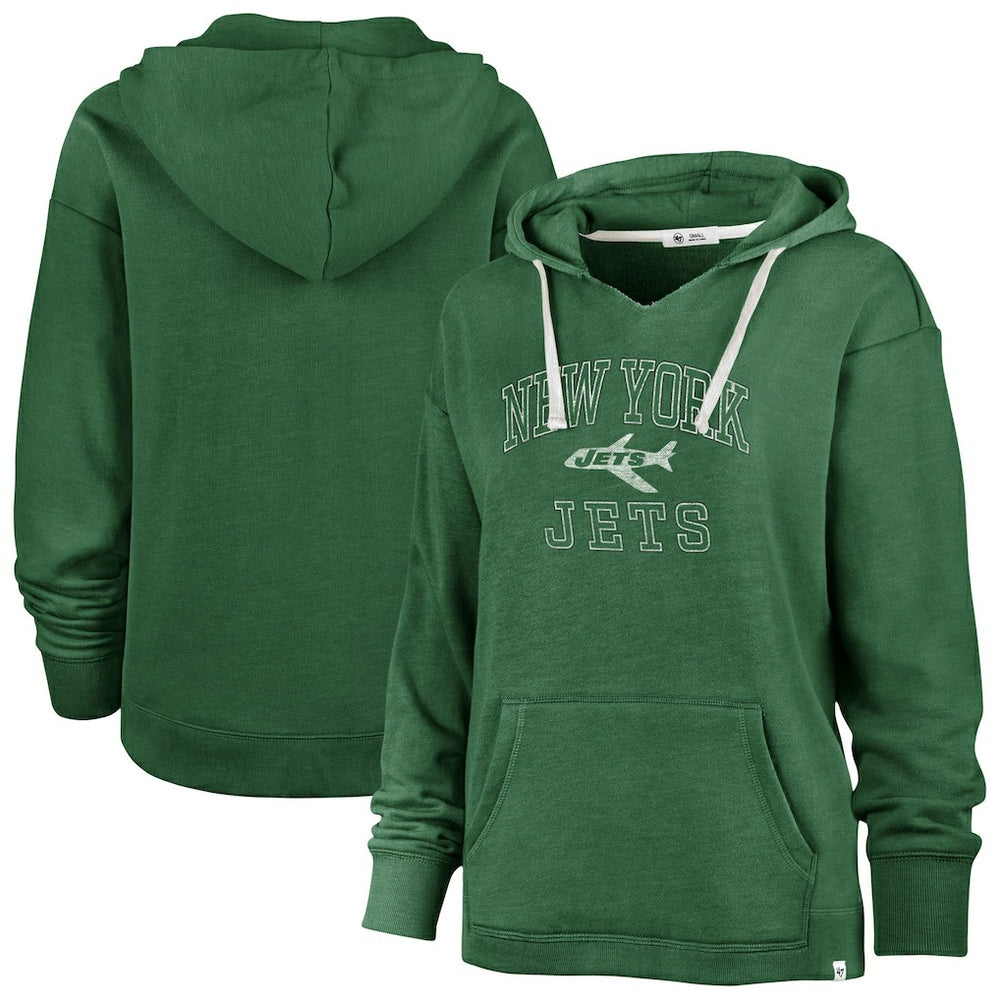 47 brand New York Jets '47 Women's Plus Size Clarity Kennedy Pullover Hoodie Kelly Green