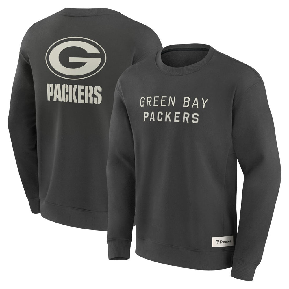 Fanatics Green Bay Packers Elements Future Ground Lettering Pullover Sweatshirt Charcoal