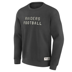 Fanatics Las Vegas Raiders Elements Future Ground Lettering Pullover Sweatshirt Charcoal