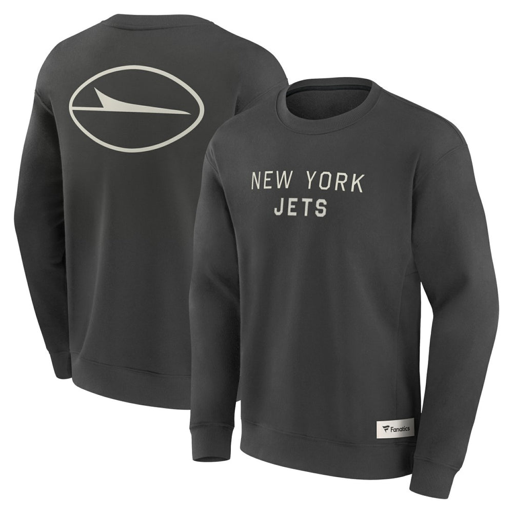 Fanatics New York Jets Elements Future Ground Lettering Pullover Sweatshirt Charcoal