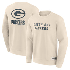 Fanatics Green Bay Packers Elements Future Ground Lettering Pullover Sweatshirt Cream