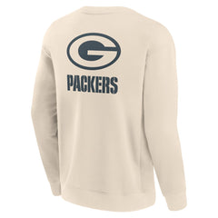 Fanatics Green Bay Packers Elements Future Ground Lettering Pullover Sweatshirt Cream