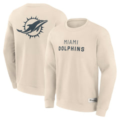 Fanatics Miami Dolphins Elements Future Ground Lettering Pullover Sweatshirt Cream