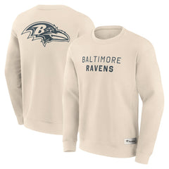 Fanatics Baltimore Ravens Elements Future Ground Lettering Pullover Sweatshirt Cream
