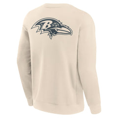 Fanatics Baltimore Ravens Elements Future Ground Lettering Pullover Sweatshirt Cream
