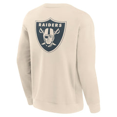 Fanatics Las Vegas Raiders Elements Future Ground Lettering Pullover Sweatshirt Cream