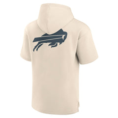 Fanatics Buffalo Bills Elements Future Ground Lettering Short Sleeve Pullover Hoodie Cream