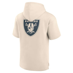 Fanatics Las Vegas Raiders Elements Future Ground Lettering Short Sleeve Pullover Hoodie Cream