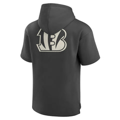 Fanatics Cincinnati Bengals Elements Future Ground Lettering Short Sleeve Pullover Hoodie Charcoal