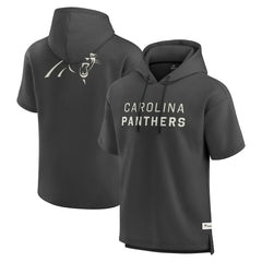 Fanatics Carolina Panthers Elements Future Ground Lettering Short Sleeve Pullover Hoodie Charcoal