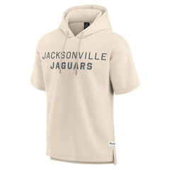 Fanatics Jacksonville Jaguars Elements Future Ground Lettering Short Sleeve Pullover Hoodie Cream