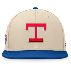 Texas Rangers Fanatics Cooperstown Collection Bounder Snapback Hat - Natural/Royal - Fanatics Sale