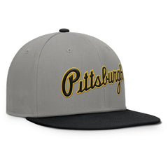Pittsburgh Pirates Fanatics Clubhouse Dugout Fitted Hat - Gray/Black - Fanatics Discount