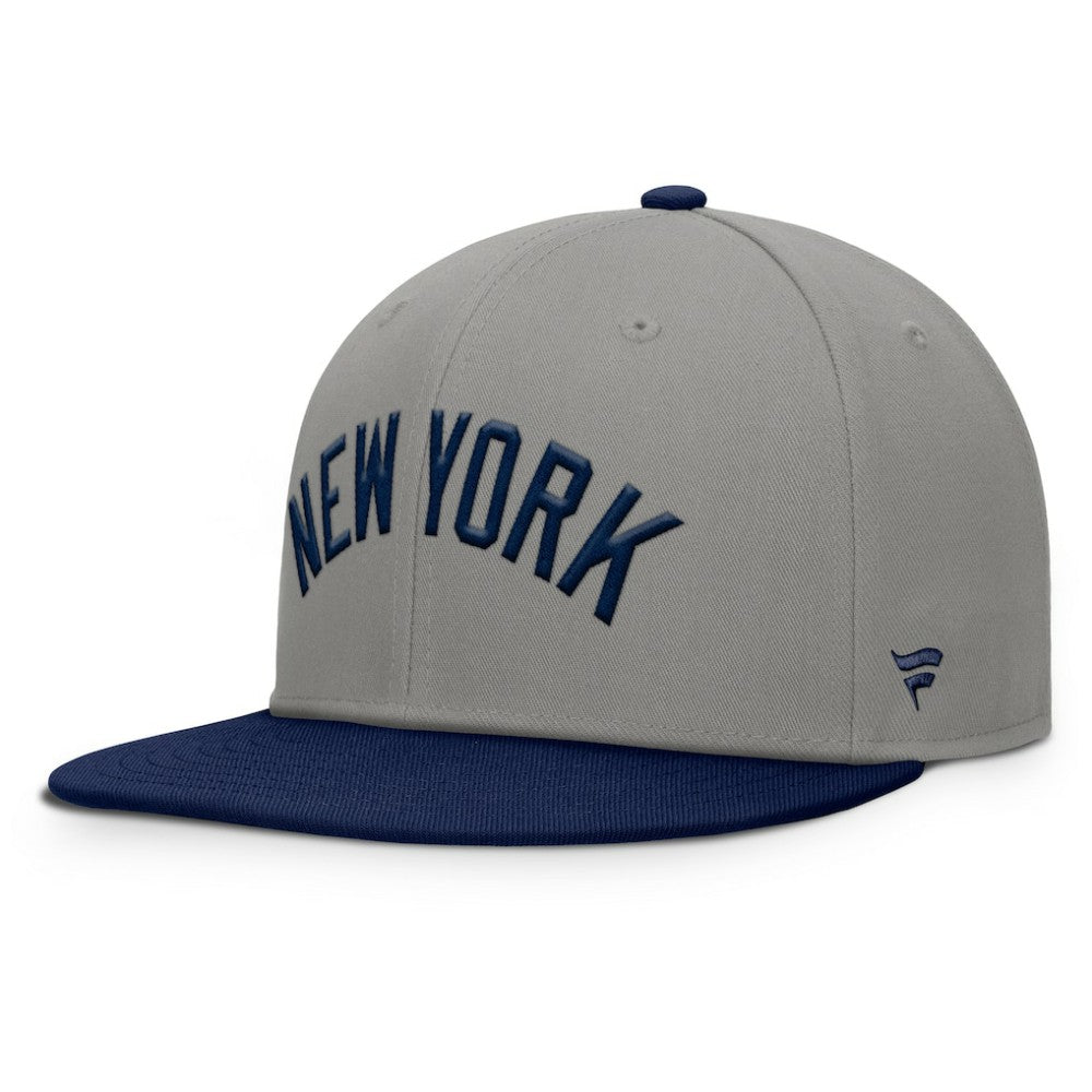 New York Yankees Fanatics Clubhouse Dugout Fitted Hat - Gray/Navy - Fanatics Sale