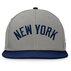 New York Yankees Fanatics Clubhouse Dugout Fitted Hat - Gray/Navy - Fanatics Sale