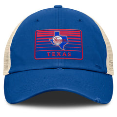Texas Rangers Fanatics Cooperstown Collection Eastbound Mesh Adjustable Hat - Royal/Natural - Fanatics Lifestyle