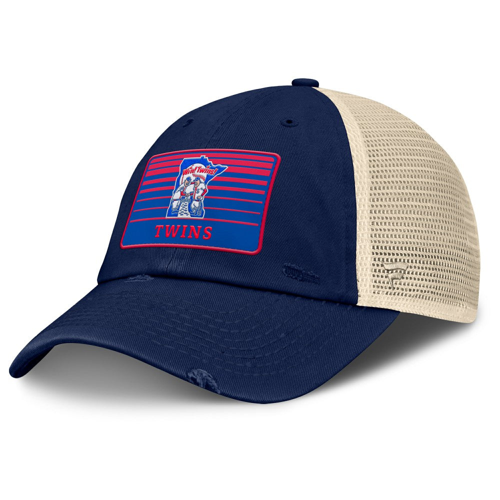 Minnesota Twins Fanatics Cooperstown Collection Eastbound Mesh Adjustable Hat - Navy/Natural - Fanatics Sale
