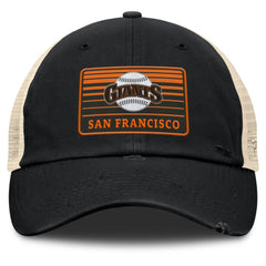 San Francisco Giants Fanatics Cooperstown Collection Eastbound Mesh Adjustable Hat - Black/Natural - Fanatics on Sale